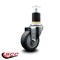 Service Caster 3.5'' Thermoplastic Rubber Wheel Swivel 1-7/8'' Expanding Stem Caster SCC-EX20S3514-TPRB-178 - alternate 2